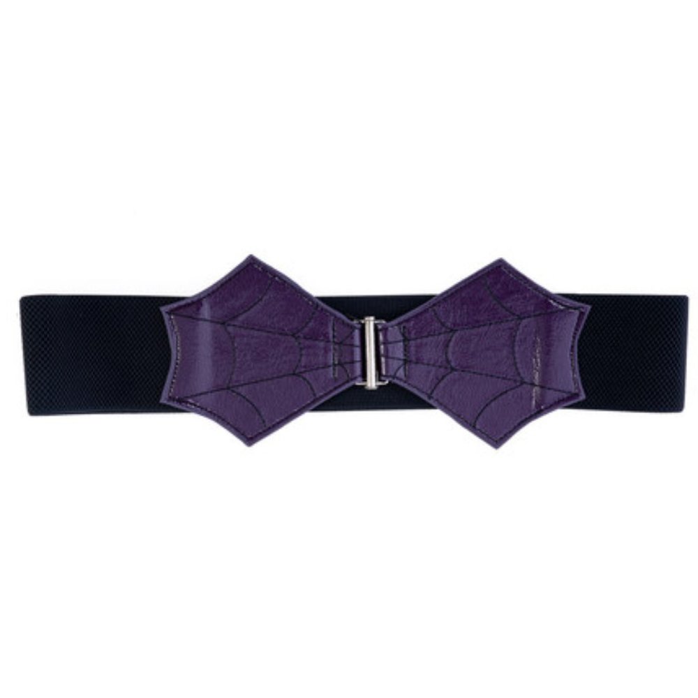Banned Alternative Black and Purple Spider Belt